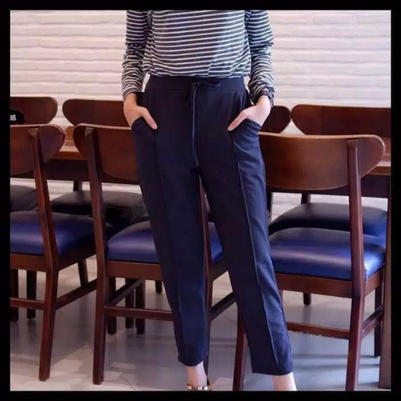 Celana Doty Basic Pants Scuba Premium Wanita