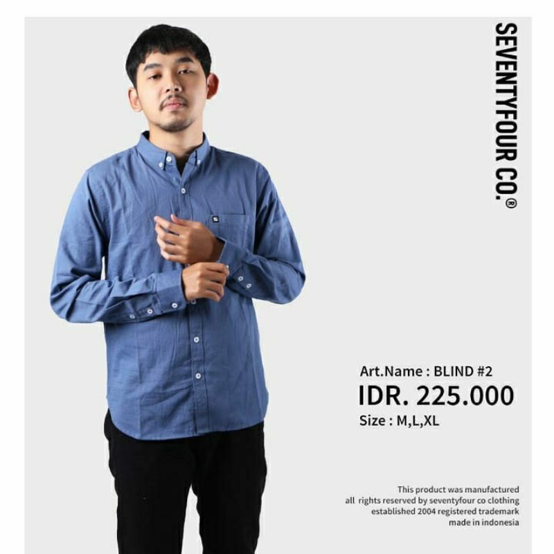 Kemeja lengan panjang distro original SEVENTYFOUR Bandung sf