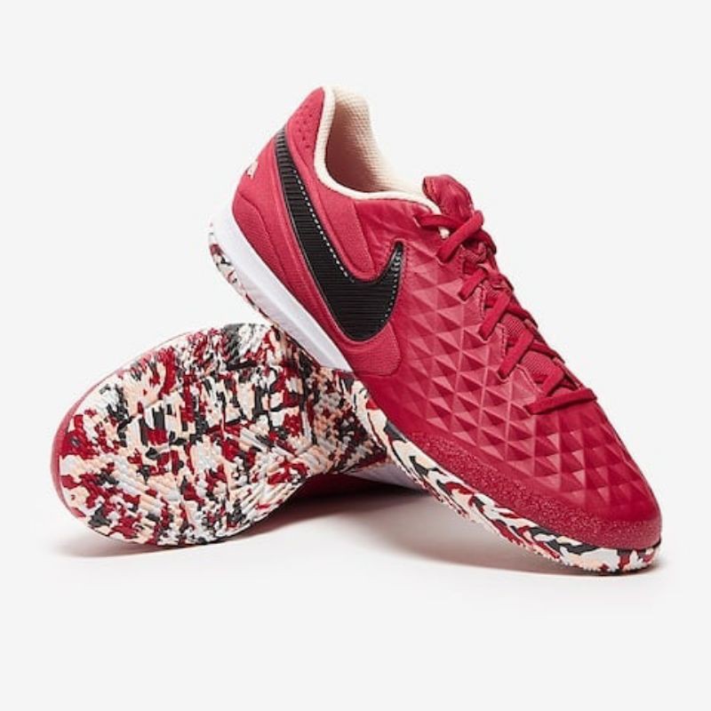 SEPATU MURAH ORIGINAL TERBARU Nike React Tiempo Legend VIII Pro Cardinal Red Black Crimson White IC