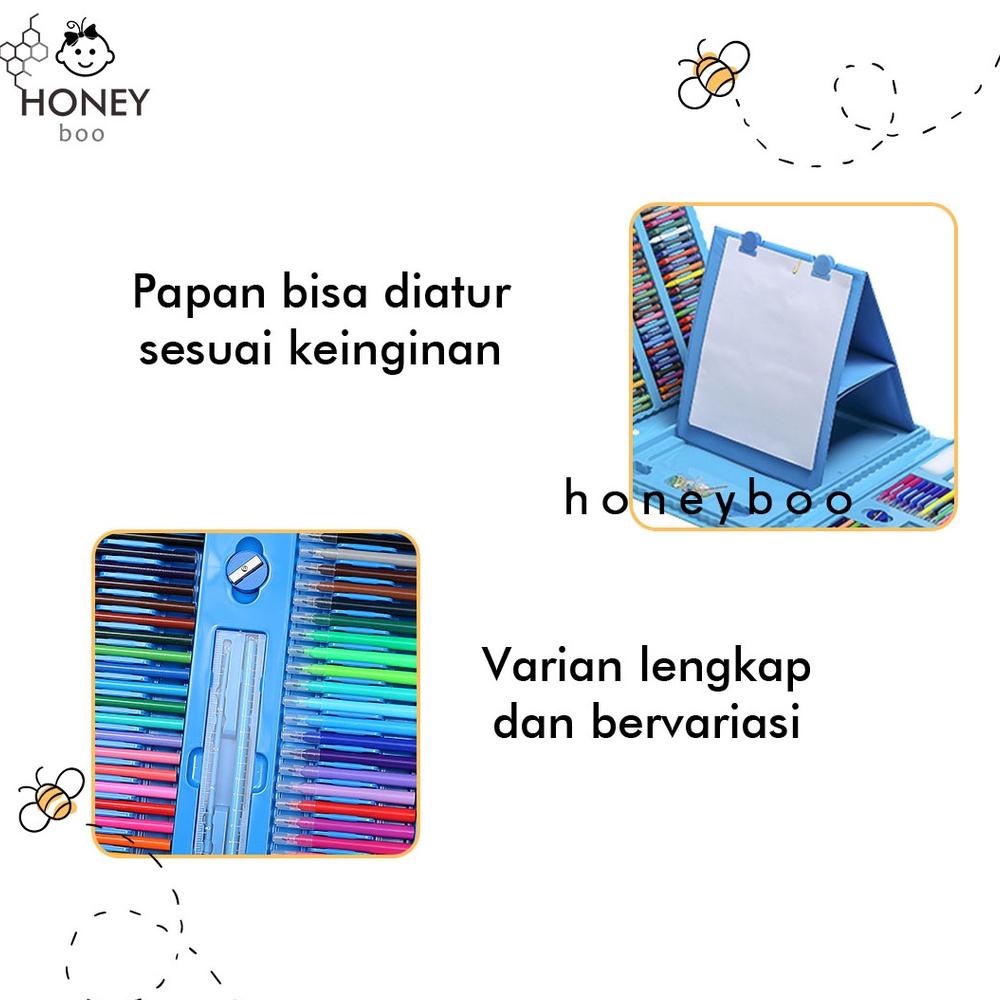 

Honey Boo - Crayon Set 208Pcs, Alat Lukis Mewarnai, Pensil Warna Oil Paste Crayon