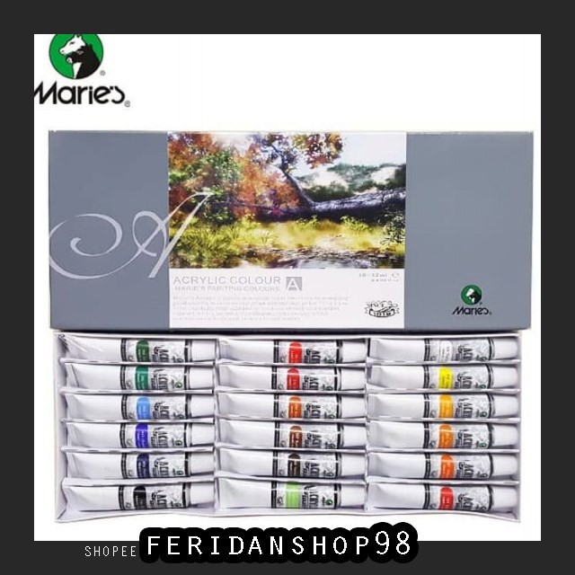 

BT768 CAT ACRYLIC MARIES BEST 18 WARNA BY FERIDANSHOP98