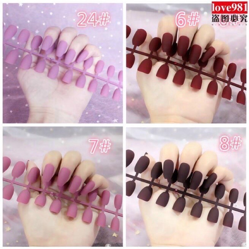 `ღ´ PHINKL `ღ´ (isi 24) kuku palsu tinggal tempel dov nail art fake extension panjang