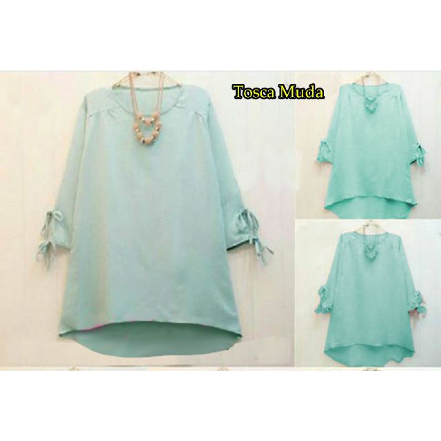 [Blouse Fio SW] blouse wanita wolly crepe tosca dan dusty pink