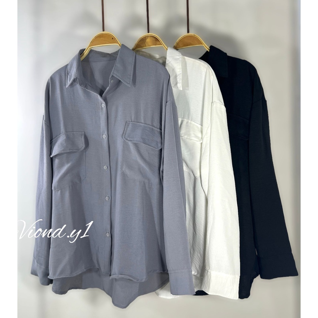 Kemeja Wanita Airflow / Atasan Cewek Korea / Kemeja Allsize fit to xl