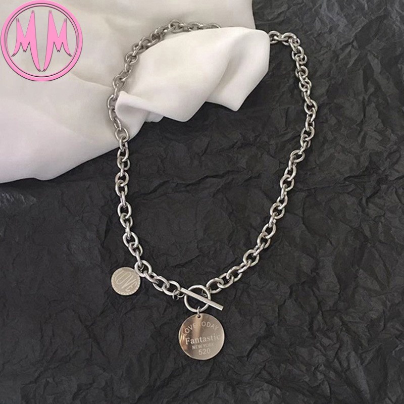 MORYMOSHI N965 Kalung Wanita Rantai Titanium Stainless Kunci Anti Karat Anti Luntur Fashion Korea