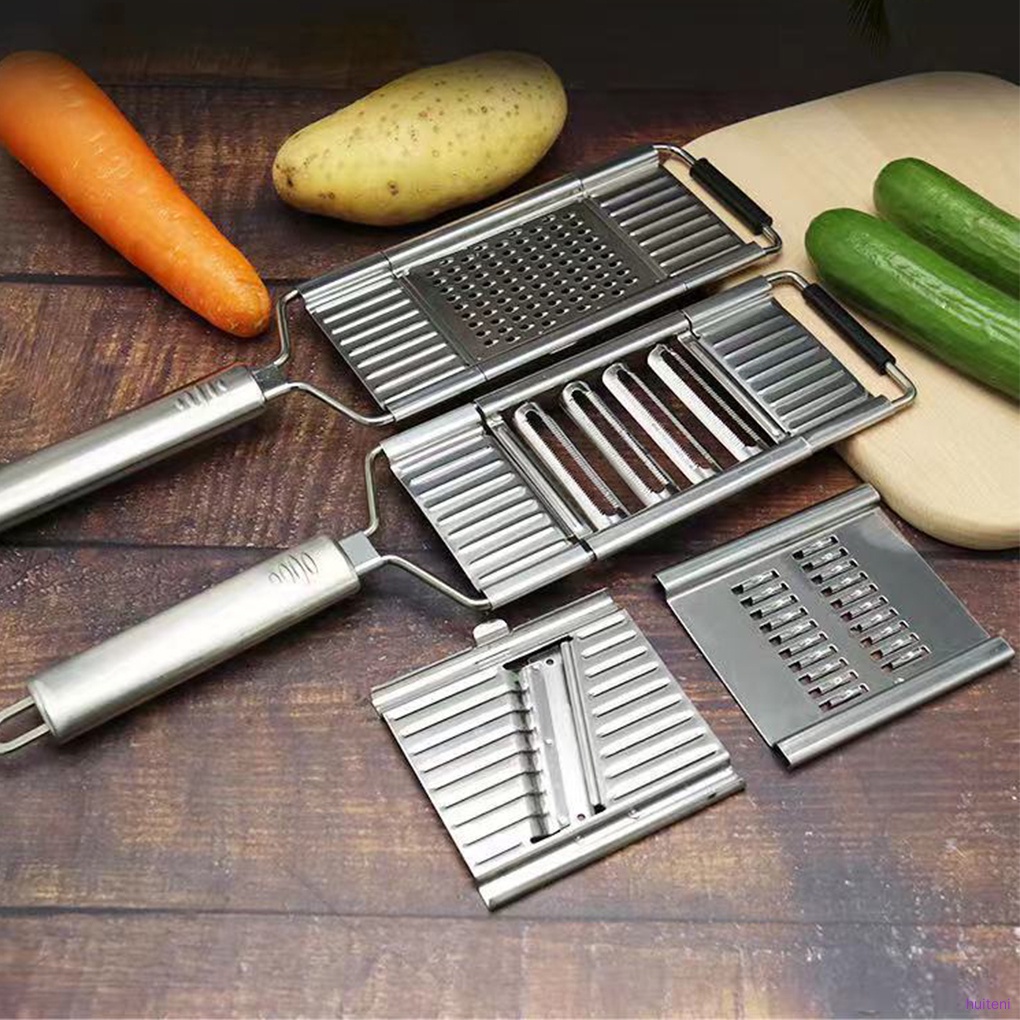 Parutan Sayuran Kentang Wortel Bahan Stainless Steel Non Slip Untuk Dapur