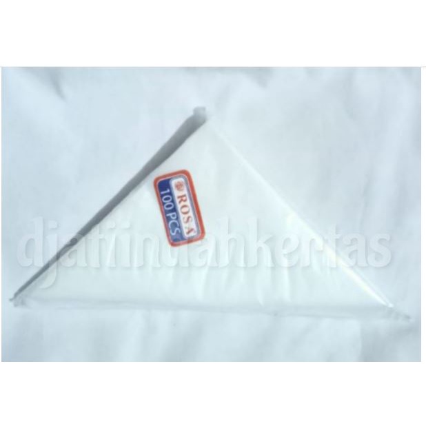 PLASTIK SEGITIGA KECIL - Plastik Contong / Piping Bag Merek ROSA