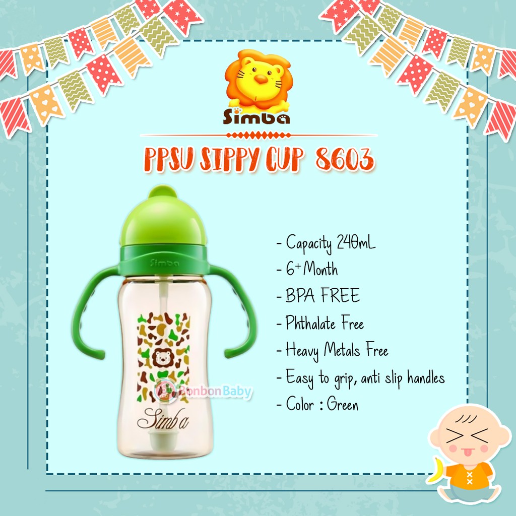 Simba Bottle PPSU Sippy Cup 240ml P8601 / 8602 / 8603