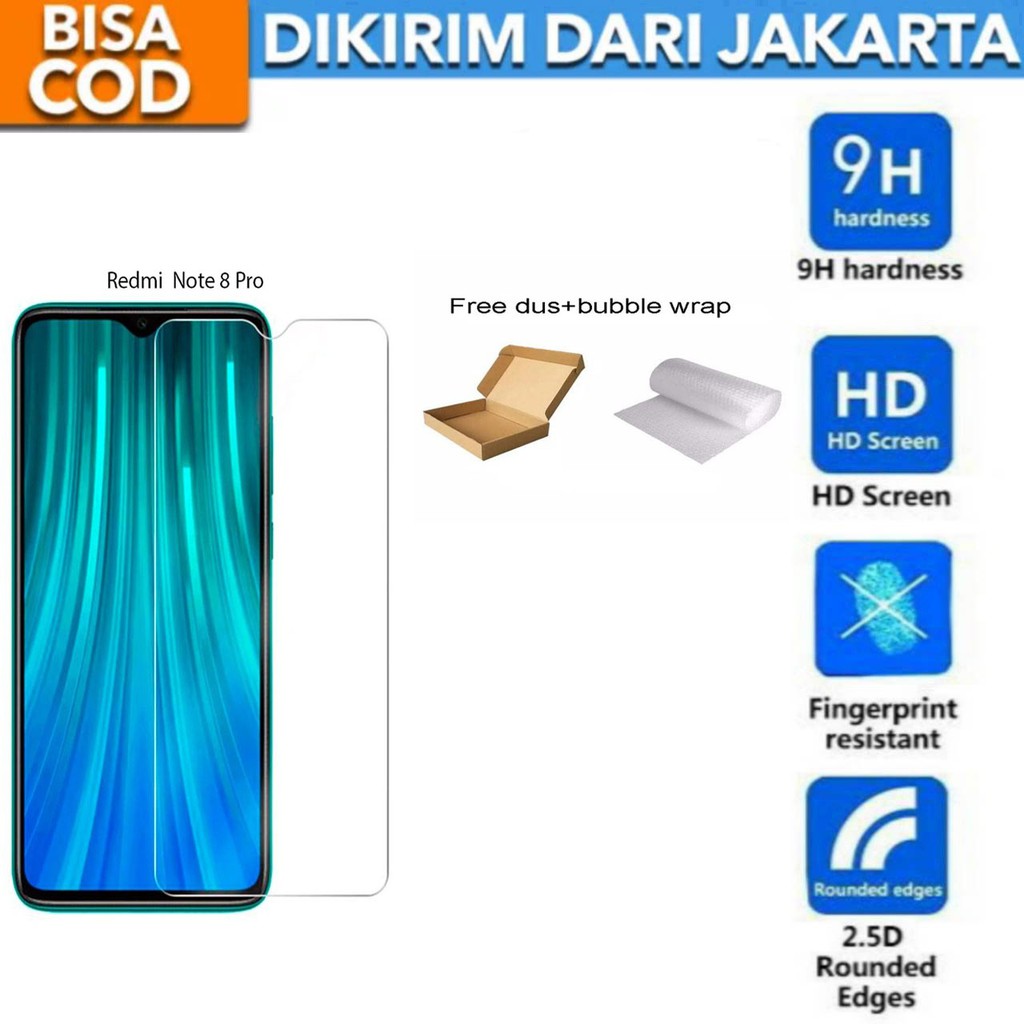 Xiaomi Redmi Note 8 Pro Tempered Glass Screen Protector Anti Gores