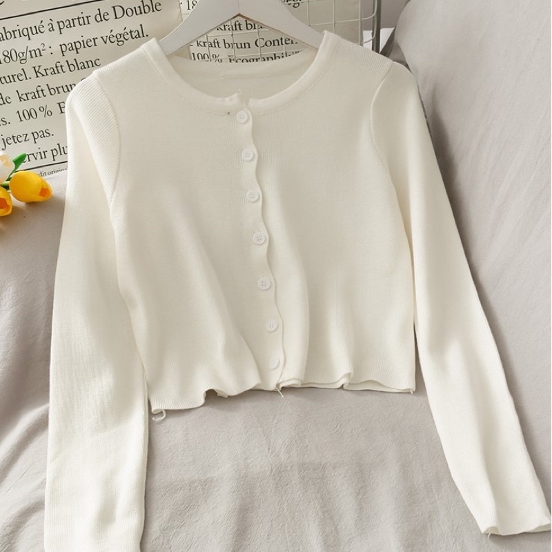 BAILEY CARDI RAJUT / ANGEL BOTON SKIRT / KARDIGAN CROP TOP-1