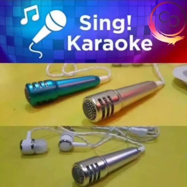 Headset Mic Karaoke Mini SMULE handsfree 2in1 microphone mik kabel