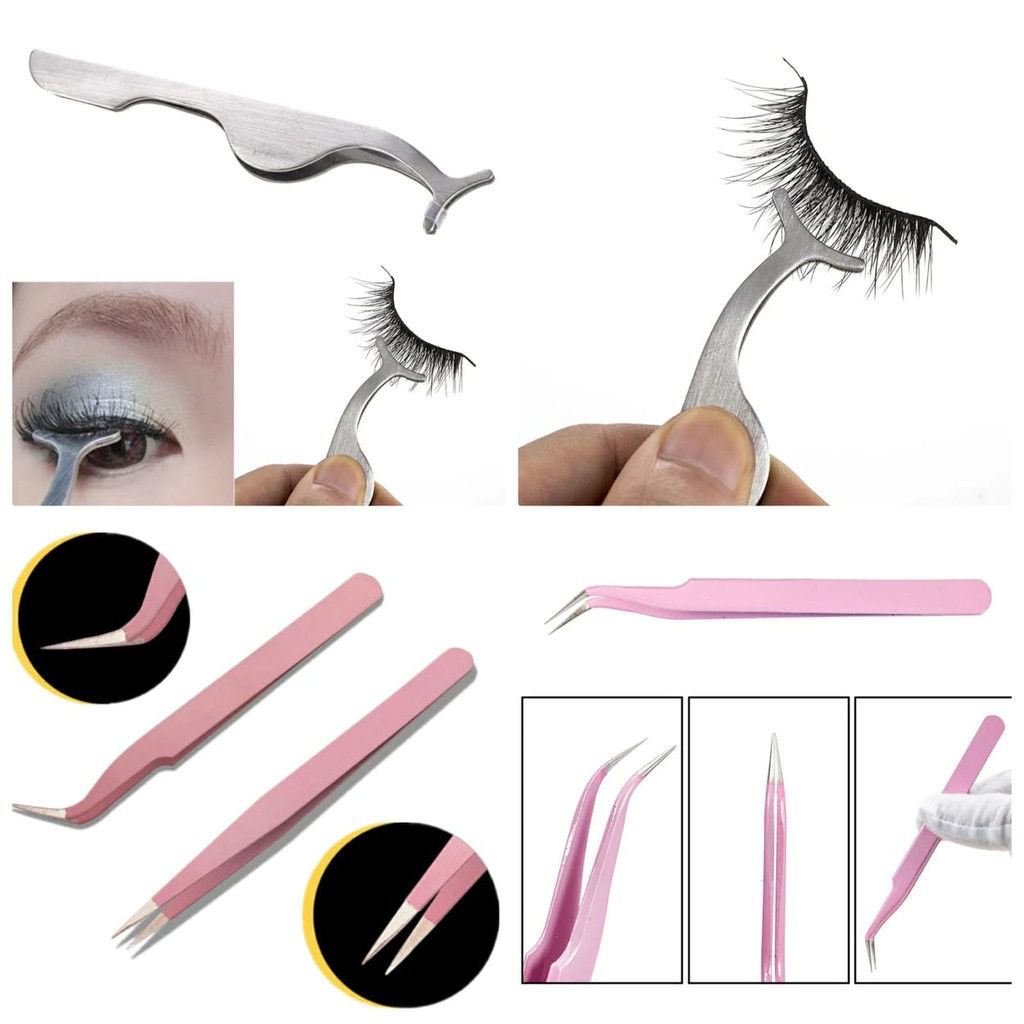 ✿ELYSABETHME✿ Pinset alat bantu pasang bulumata palsu jepit fake eyelash extension