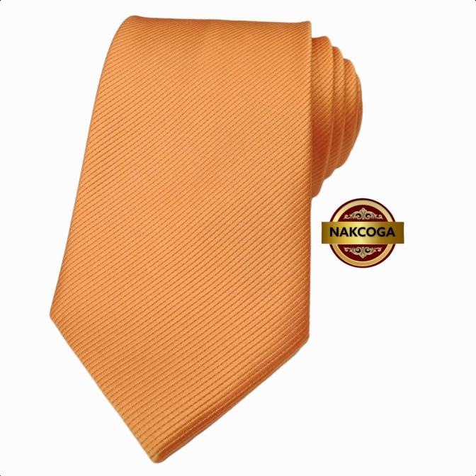 dasi orange BNI polos dasi pria dasi kantor murah berkualitas
