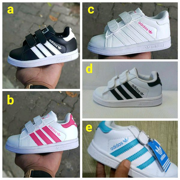 (B) TERLARIS sepatu adidas sekolah anak perekat - laki perempuan