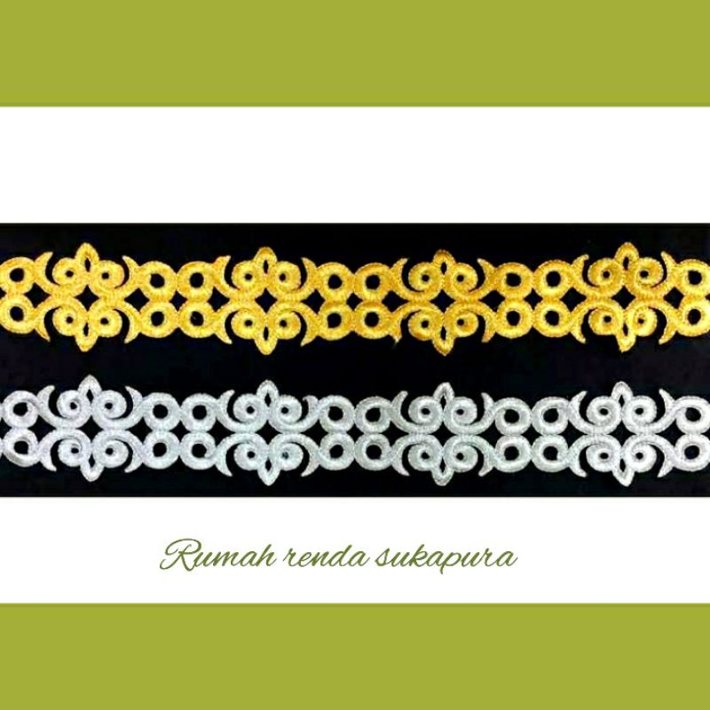 renda bordir meteran / renda murah /  renda kebaya / renda pinggiran