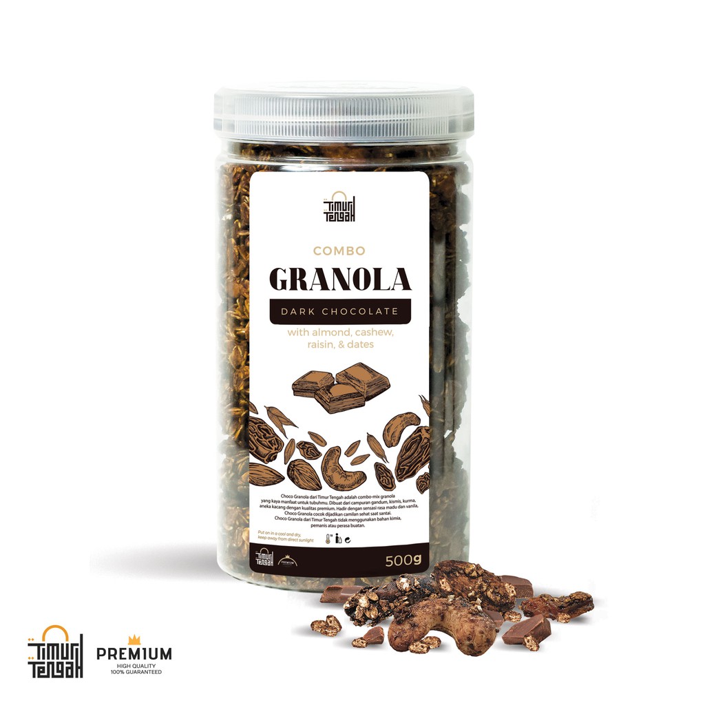 Granola Coklat 500 gr  Timur Tengah Sereal Oat Healthy Food Original 100%