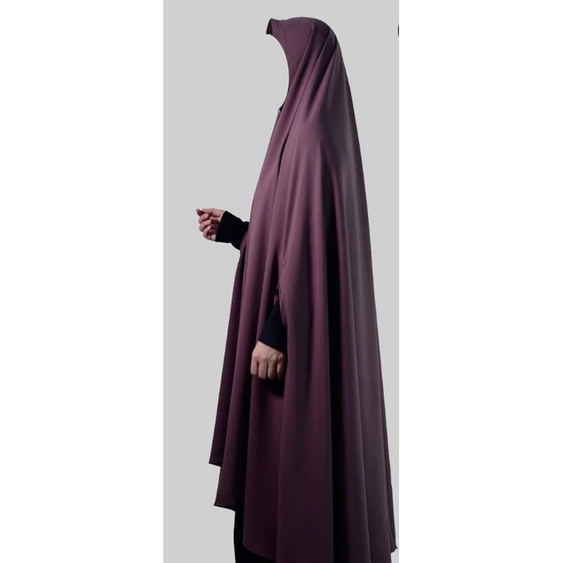 Best Seller Khimar Crepe Persipon Premium Jumbo Bolong Tangan Jumbo / ibnu collection