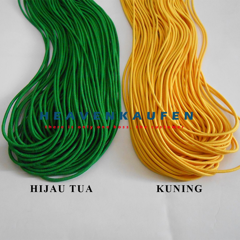 Tali Elastis Warna Warni Diameter Kecil 1,5 mm Meteran