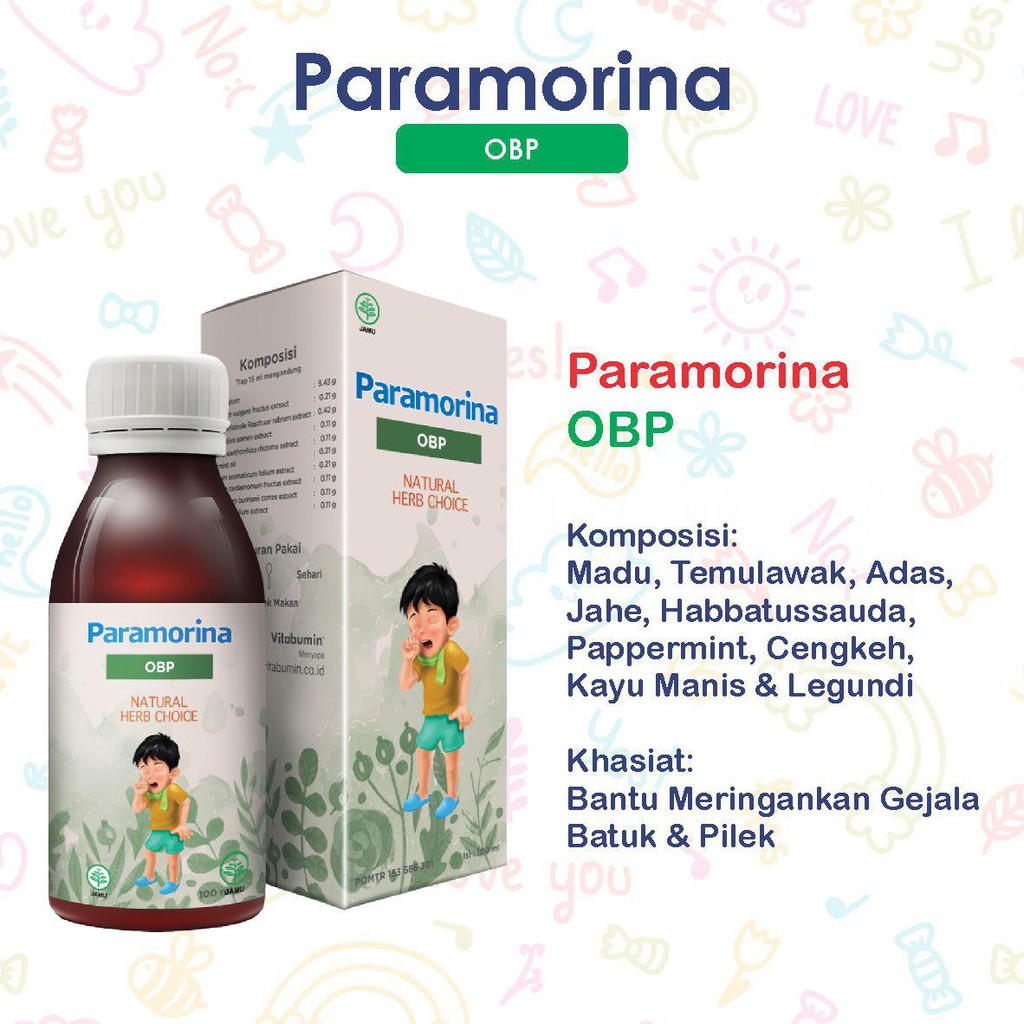 Paramorina OBP 100ml - Obat Batuk Pilek Anak - 1Pcs
