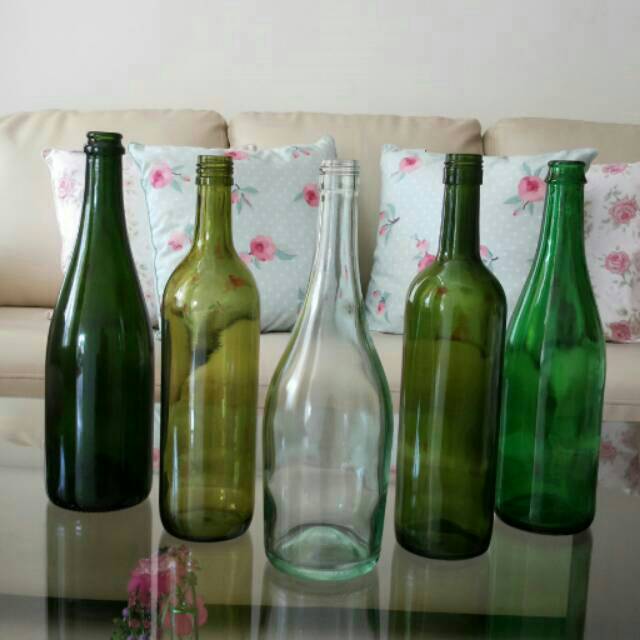 Botol bekas wine dan miras