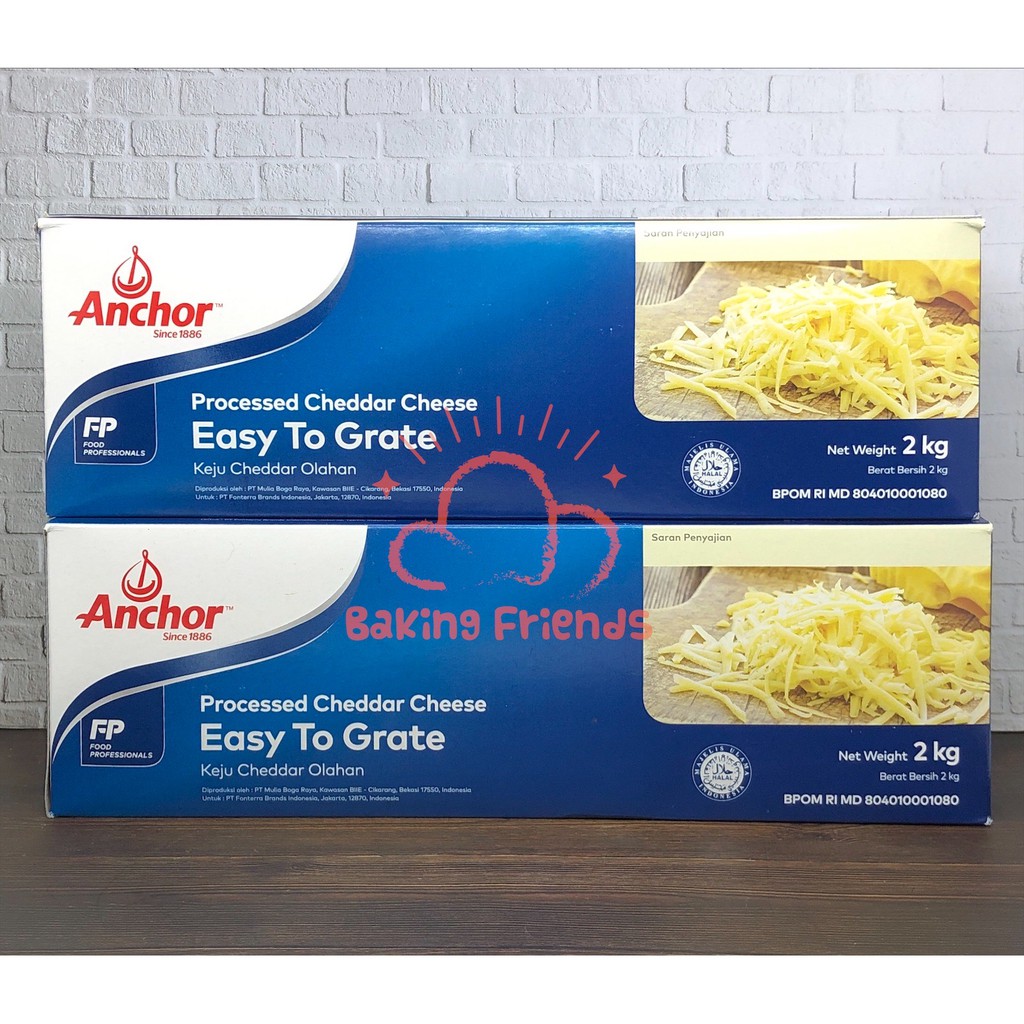 PROMO!! ANCHOR CHEDDAR CHEESE ETG 2KG/ANCHOR KEJU EASY TO GRATED
