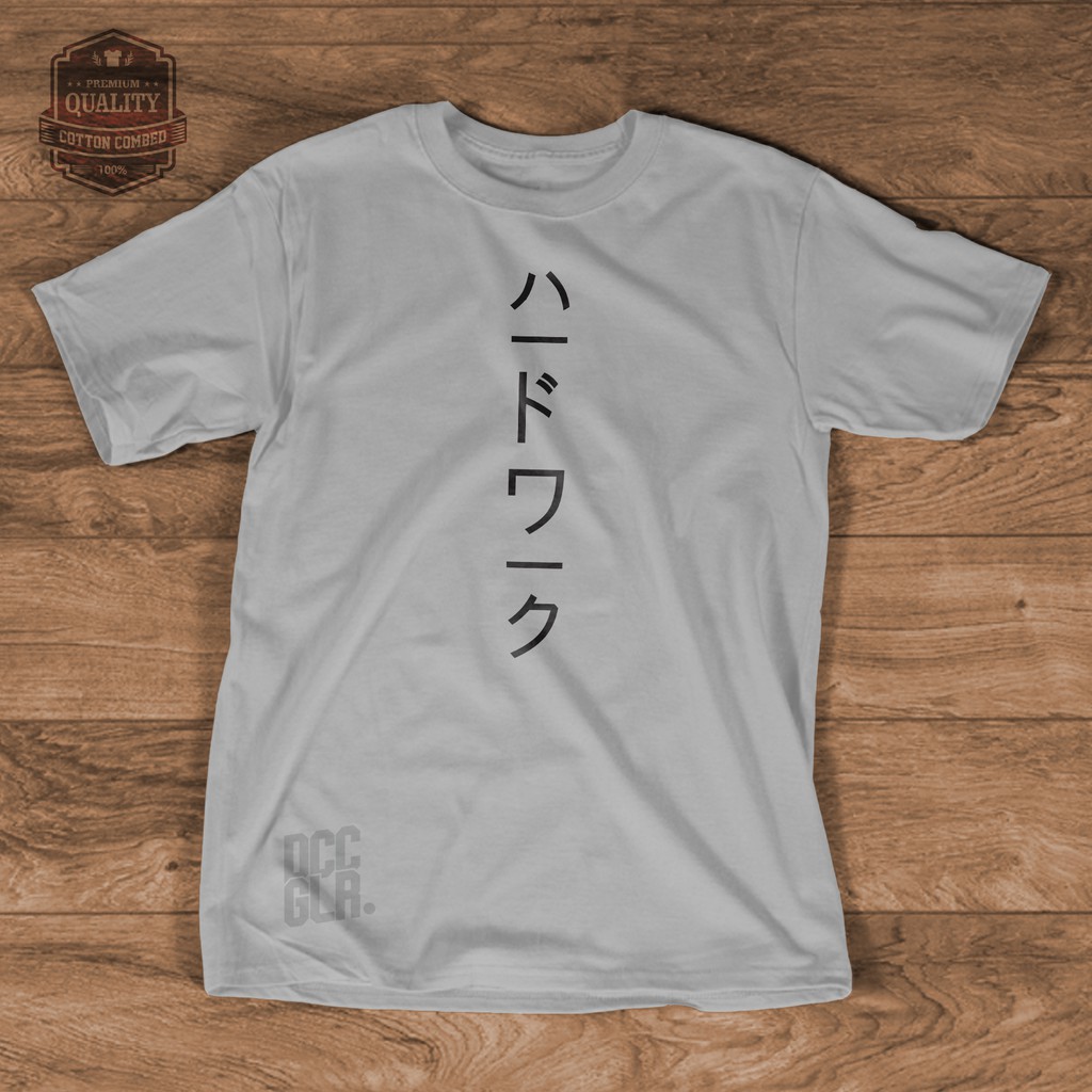 Kaos Kata / Kaos Tulisan Jepang / Kaos Anime / Kaos Tulisan Kanji, Hiragana, Katakana