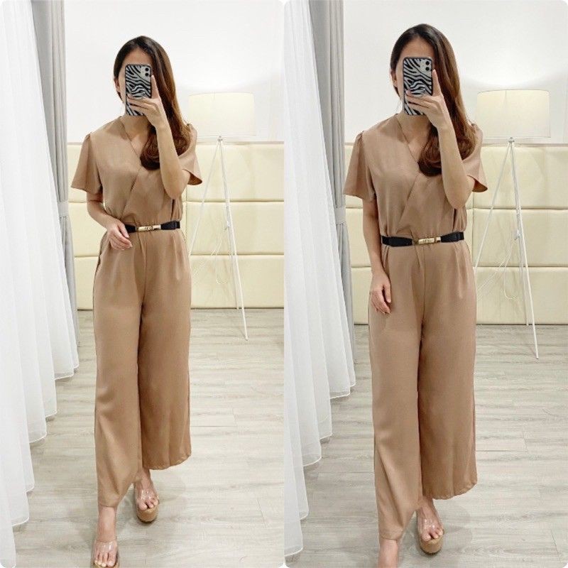 Jumpsuit kimono polos (free belt)