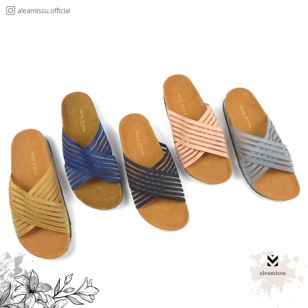 Super SALE !!! | Denada Birken sandals Tali Karet salur Flat Sandal by aleamissu