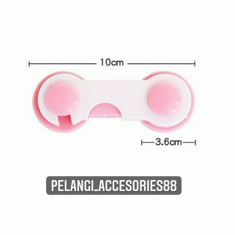 PENGAMAN LEMARI LACI PINTU PERABOTAN PENGAIT LACI SAFETY LOCK -- PELANGI ACCESORIES88