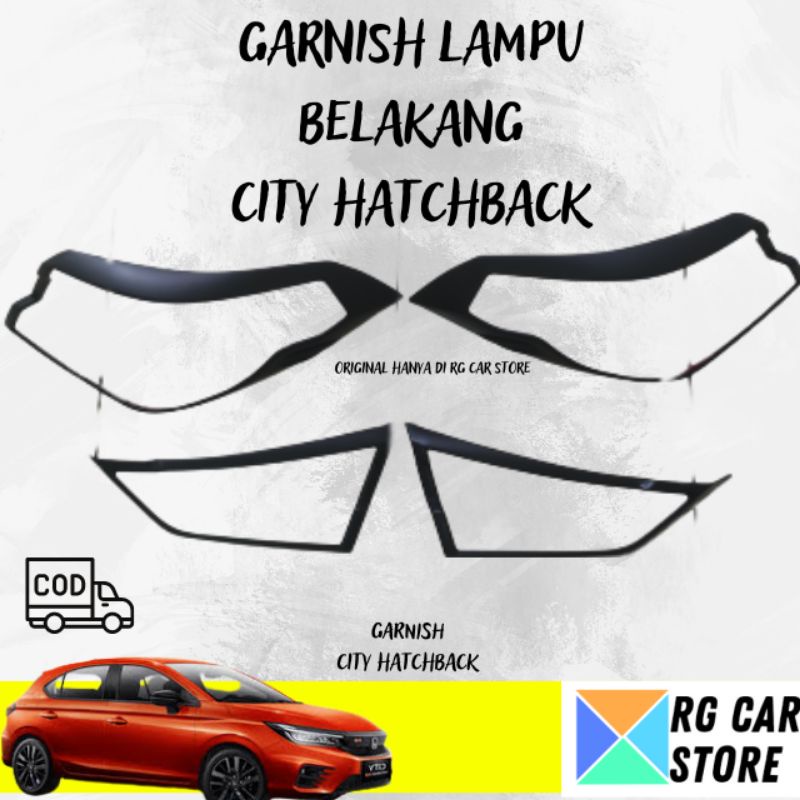 CITY HATCHBACK GARNISH LAMPU DEPAN BELAKANG BLACK DOFF DIJAMIN PNP BERKUALITAS