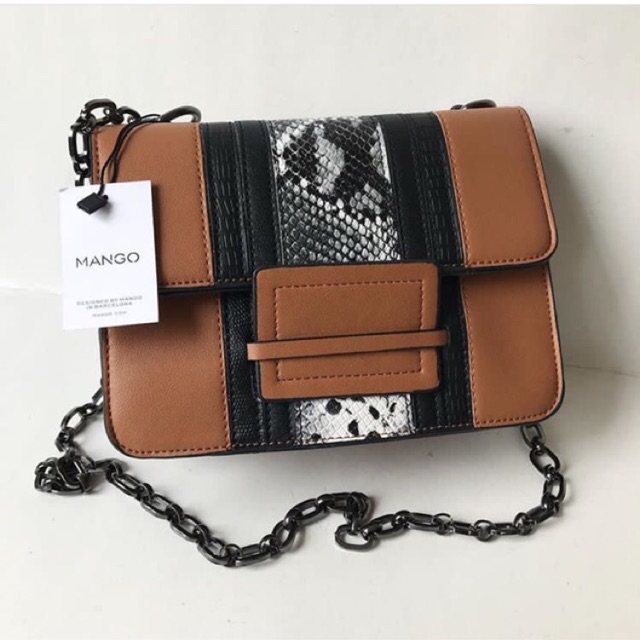 Tas selempang wanita mango croco - Sling bag mango croco - Mango sling bag croco