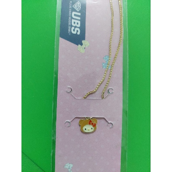 Kalung anak kepala hello kitty coklat UBS kadar 9K 420