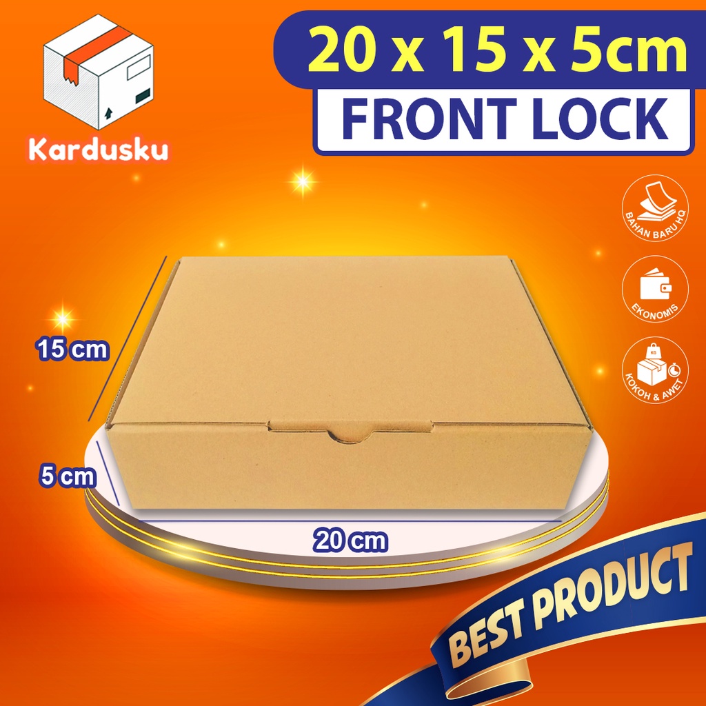 

Kardus Dus uk 20x15x5 cm (ECER) Die Cut Box Kotak Packing Aksesoris Baju Makanan Pizza Hijab Kue