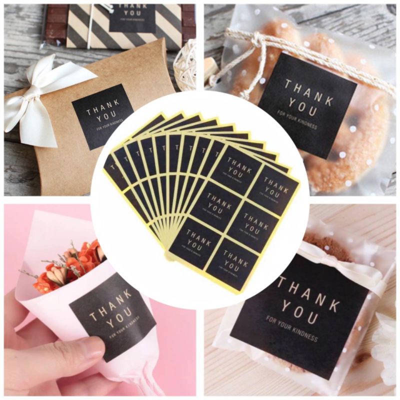 

Stiker Thank You seal segel label Kotak Dus Box Hampers Sovenir olshop Stickers Terima kasih