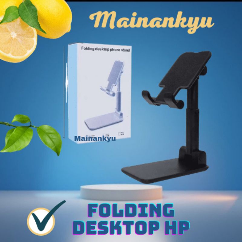 (MAINANKYU) FOLDING DESKTOP PHONE STAND warna random.