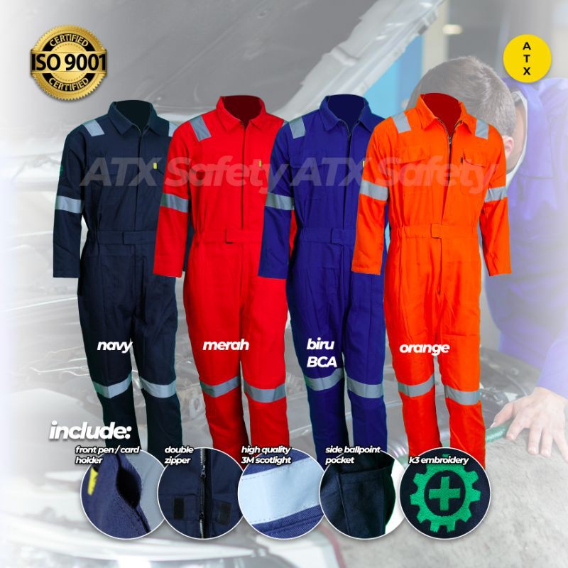 Wearpack Terusan / Baju Safety Jumpsuit / Wearpak / Werpak ATX