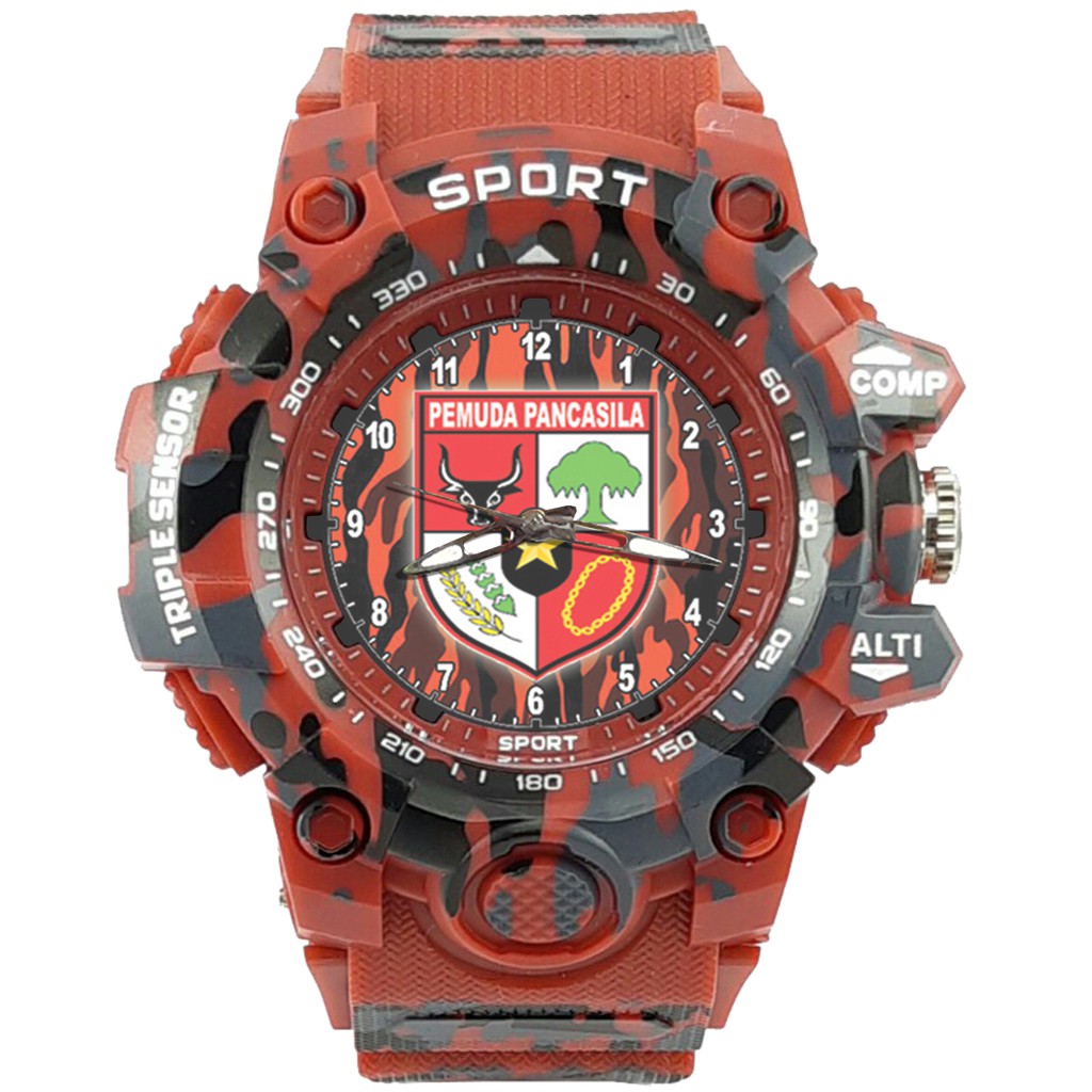 {Istimewa} Jam Tangan Pemuda Pancasila (PP) Merah  Army - Water Resistant