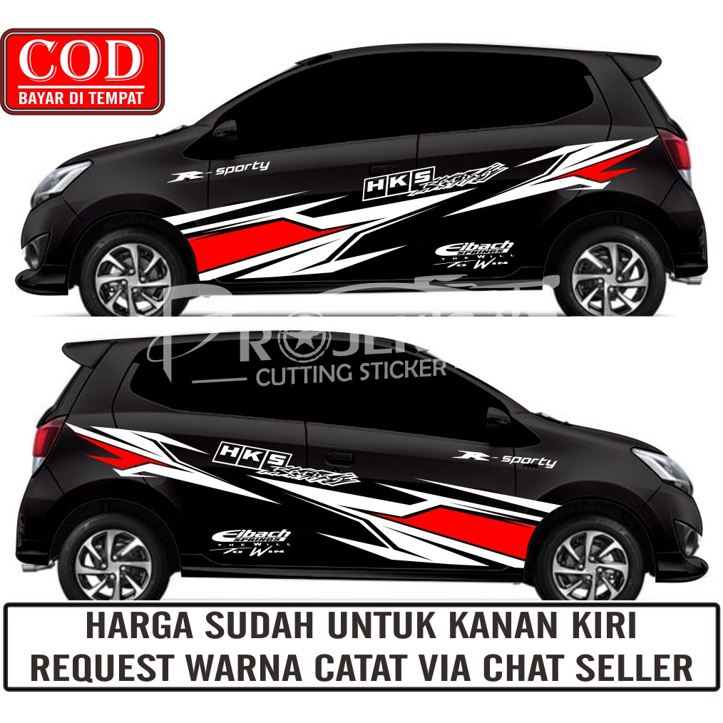 COD CUTTING STICKER MOBIL STIKER STRIPING AGYA AYLA AVANZA ERTIGA JAZZ YARIS DLL Shopee Indonesia