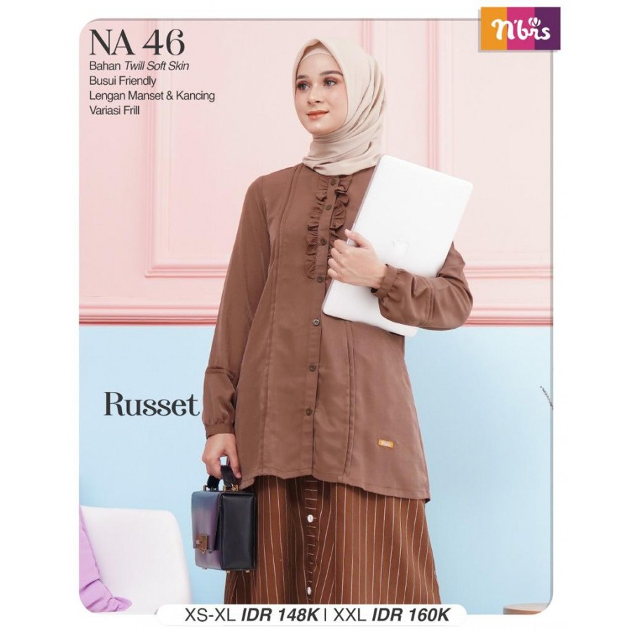 BISA COD/ BLOUSE WANITA TUNIK NIBRAS BLOUSE - ATASAN NIBRAS NA 046 - PAKAIAN WANITA