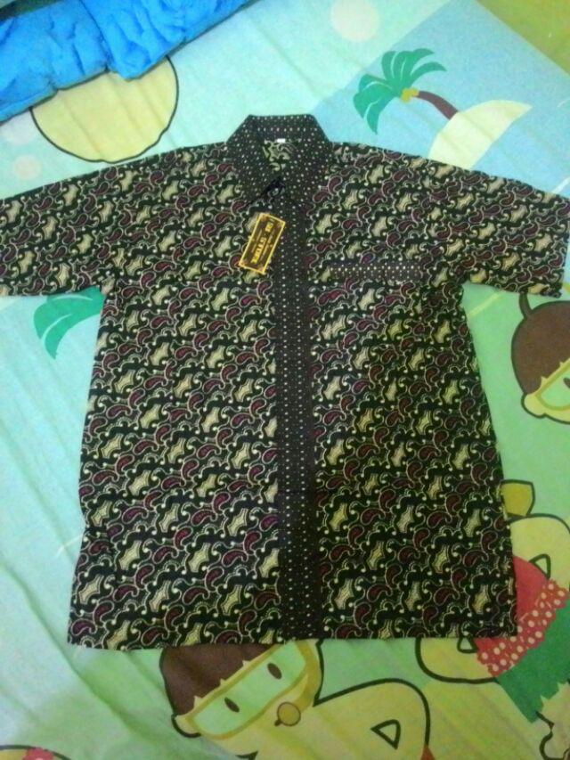 Bswart Batik Hrb026 Kenongo Hem Pendek Padi Pekalongan M L Xl Batik Pria Murah Modern Grosir Batik