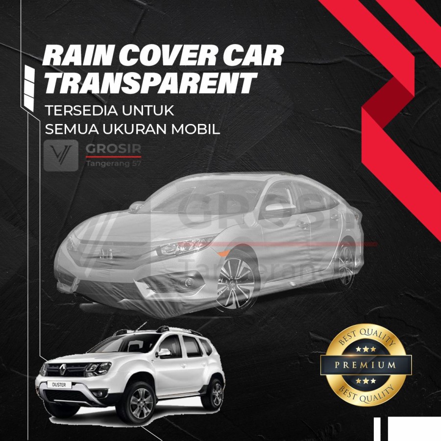 SARUNG TRANSPARAN RENAULT DUSTER / BODY COVER RENAULT DUSTER