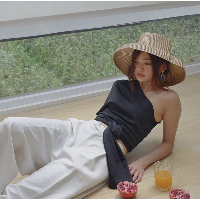 KALIS03 ATASAN  SABRINA TOP SABRINA CROP TOP CROP TEE BAJU PAKAIAN  SCUBA WANITA FASHION KOREA