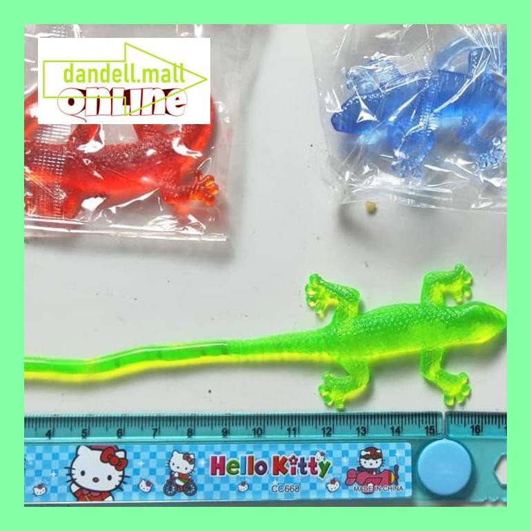 Prtoy Mainan Prank Cicak Karet Warna Kenyal Lempar Lengket Toy70S