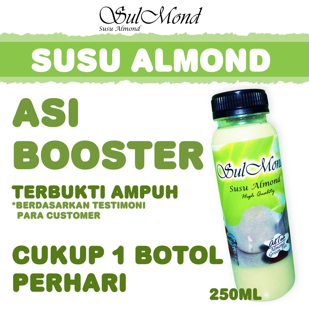 

Susu Almond | ASI Booster | Pelancar ASI | Almond milk | rasa Green Tea 250ml | SulMond