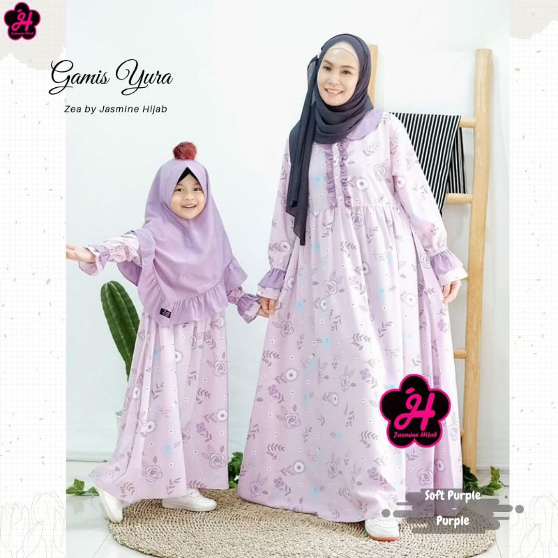 COUPLE GAMIS ANAK DAN IBU ZEA YURA SERIES BY JASMINE HIJAB