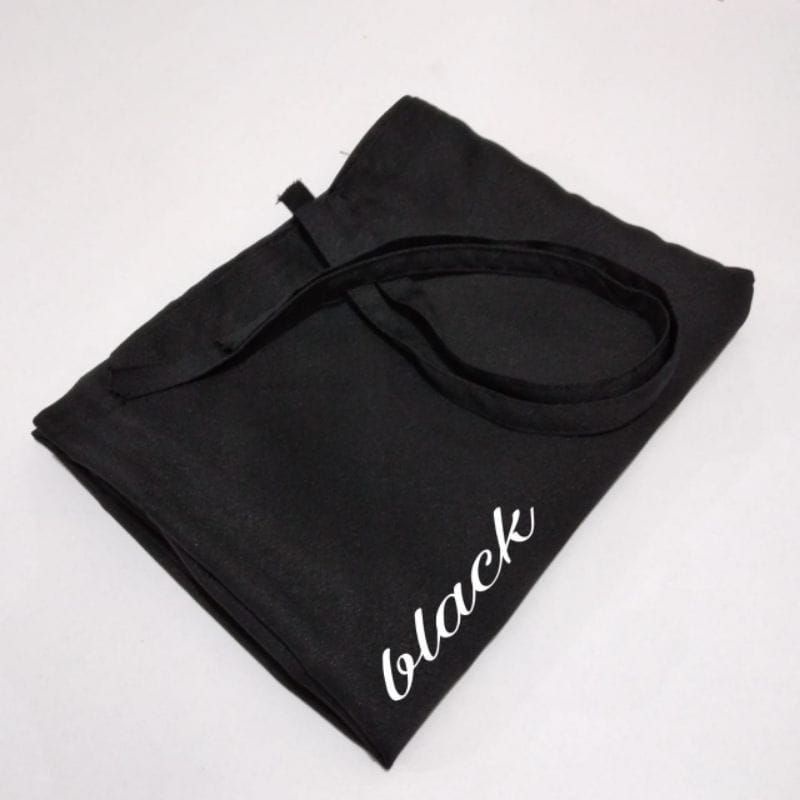 JILBAB BERGO CRINKLE AIRFLOW PREMIUM-Hitam