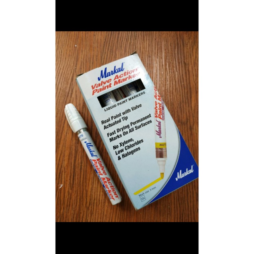 

(B2T)Markal Valve Action Paint Marker Liquid Paint Markers WHITE Made in US