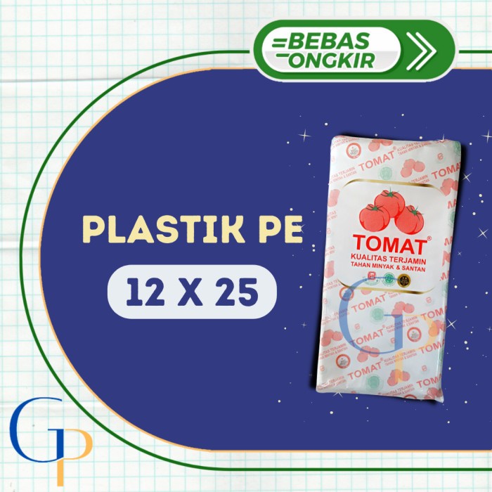 Plastik PE 12X25 Merk Tomat Isi 250 Gram/ Plastik Santan dan Minyak
