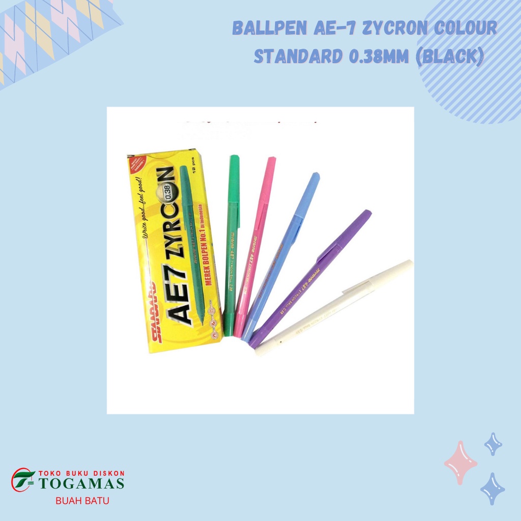 

BALLPEN AE-7 ZYCRON COLOUR STANDARD 0.38MM (BLACK)