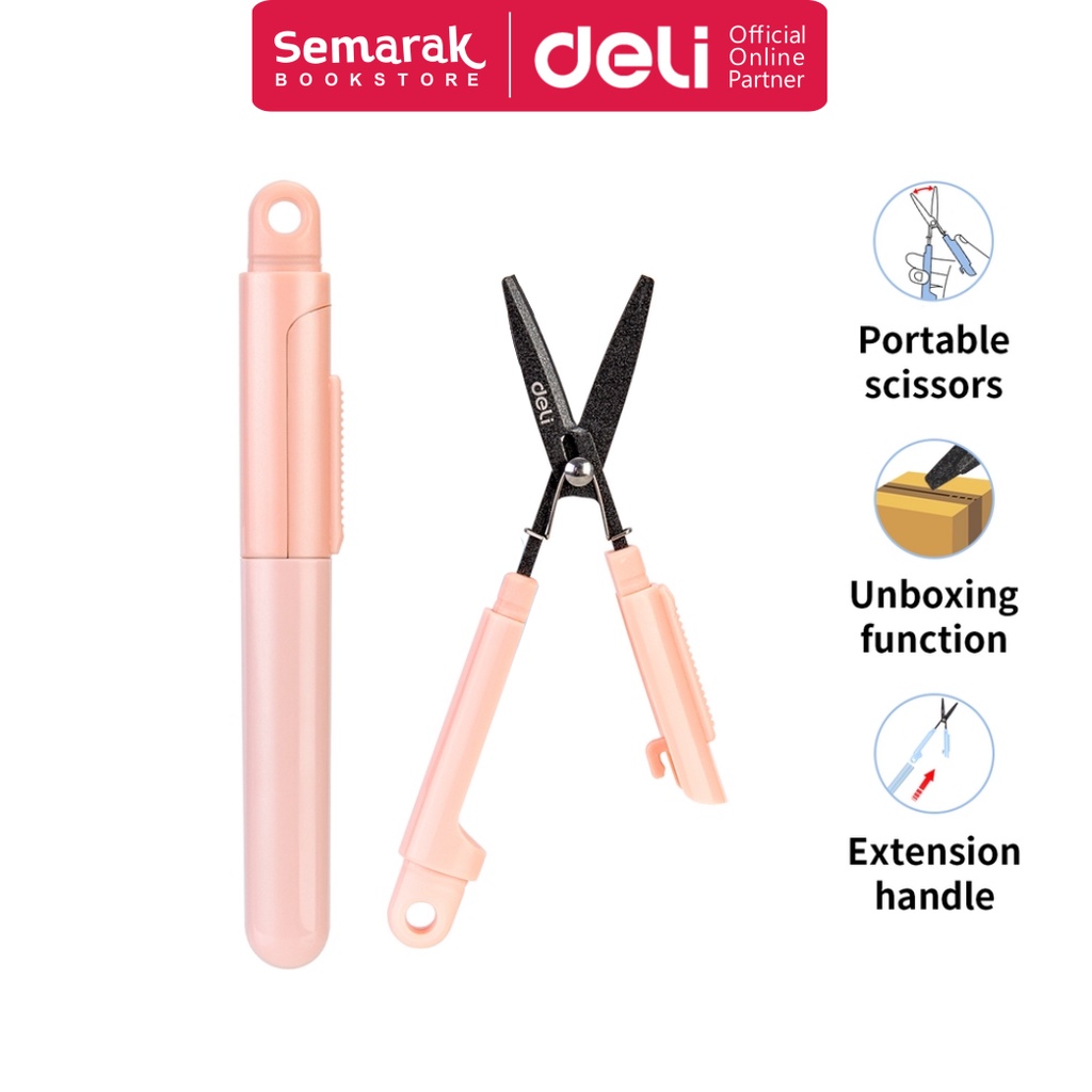 

Deli 77761 Portable Scissors Gunting Portable Pembuka Paket Pink / Blue